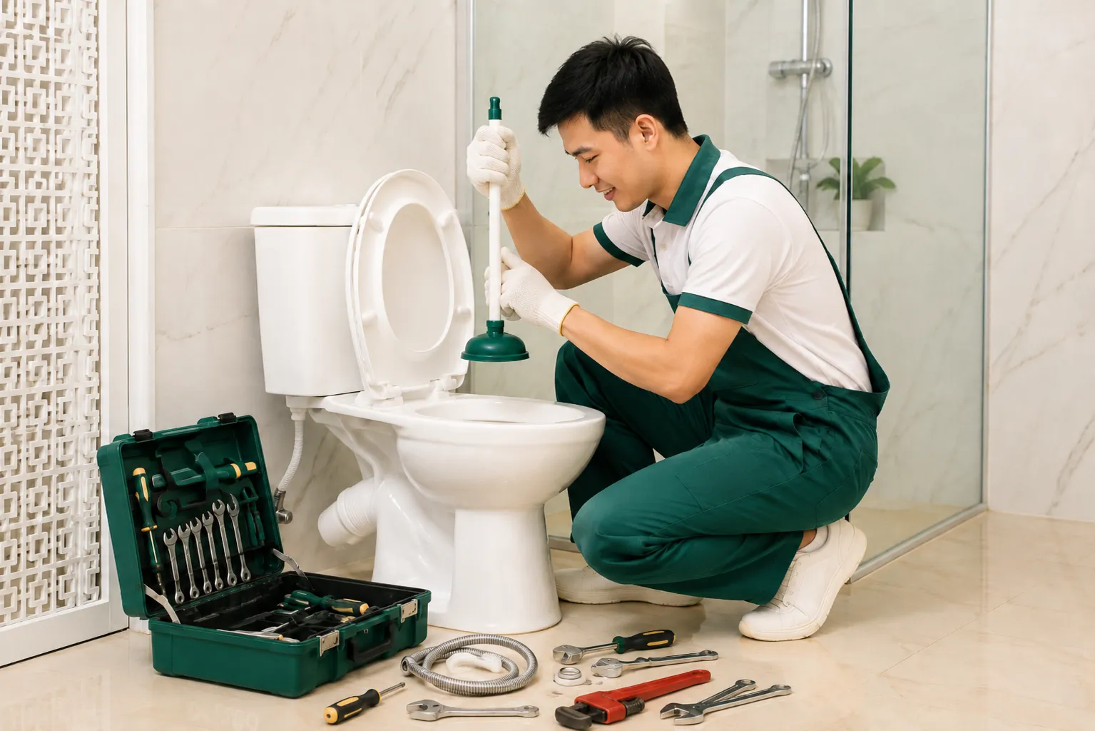 Thợ thông tắc bồn cầu