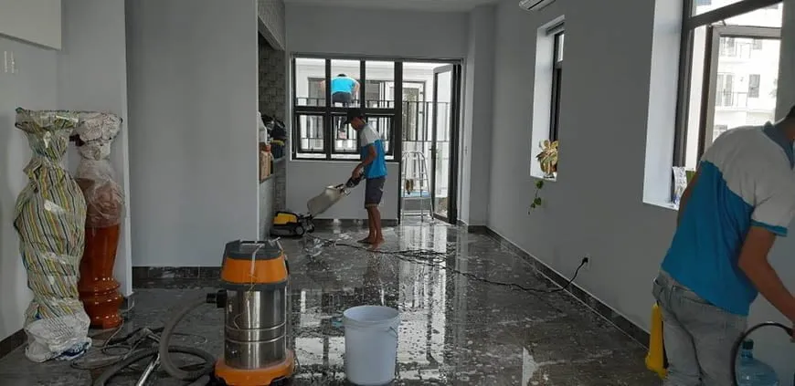 Vệ sinh công trình sau xây dựng