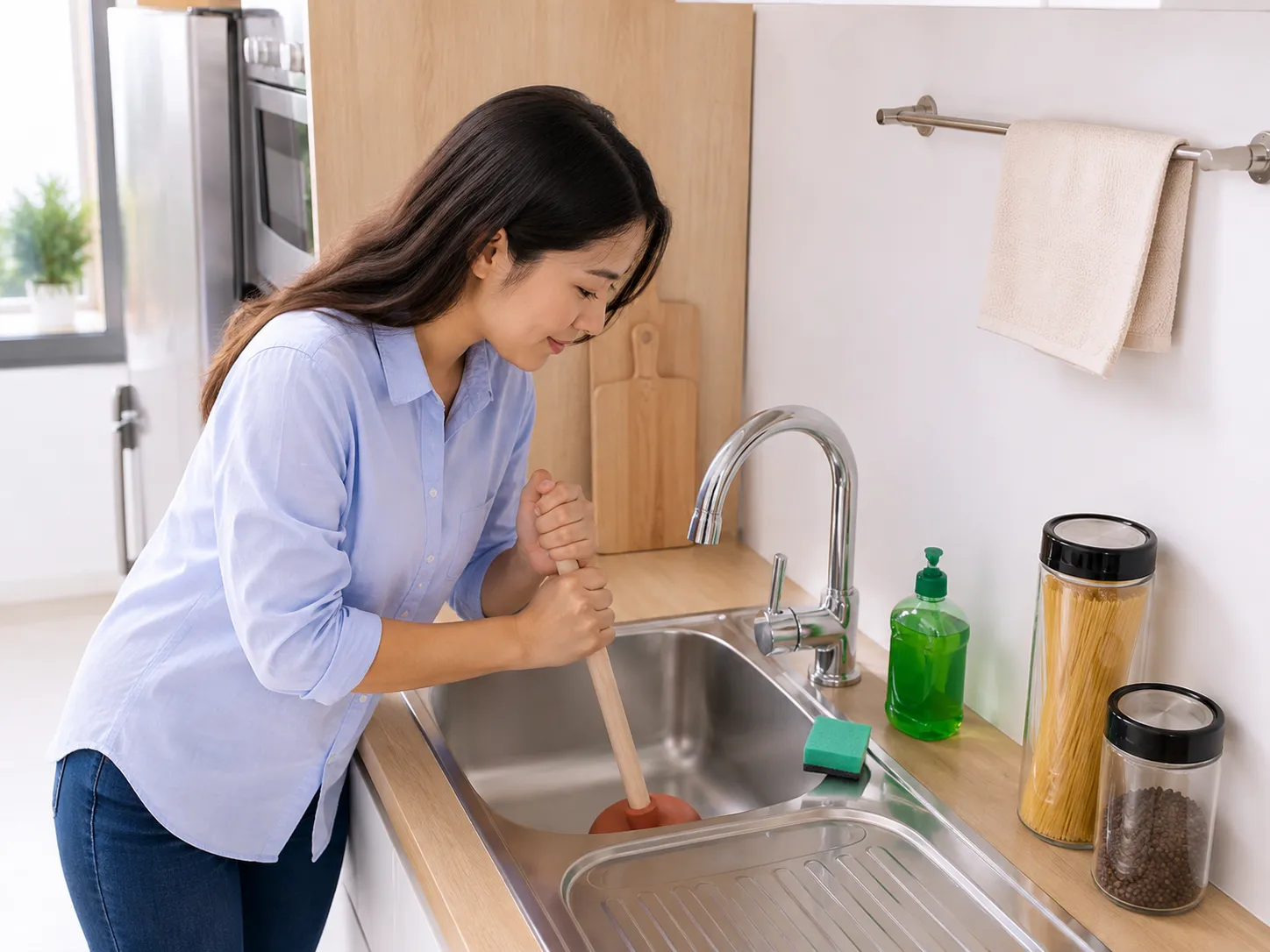 Thông bồn rửa chén nghẹt
