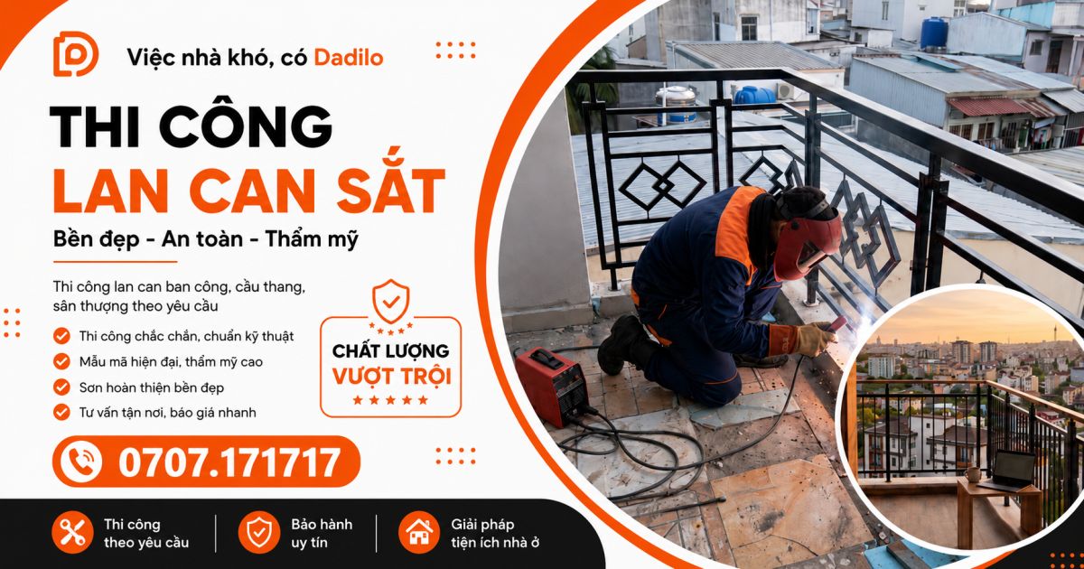 Dịch vụ thi công lan can sắt tại Khánh Hòa