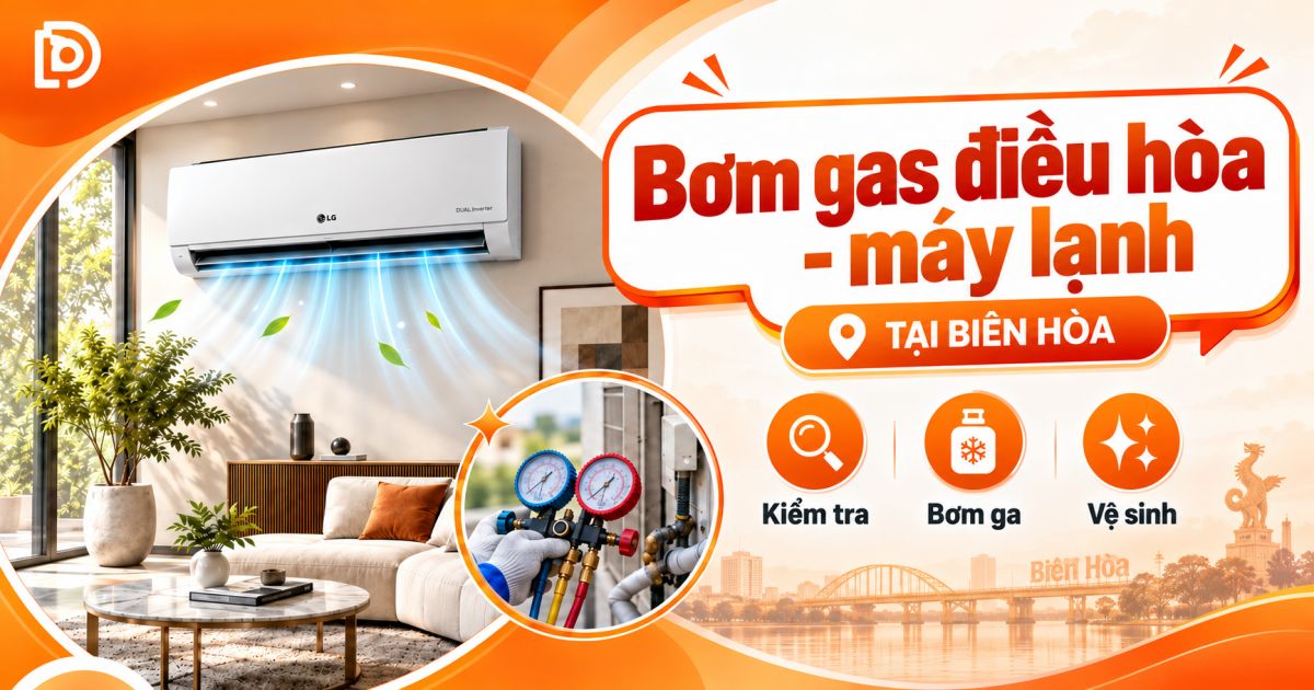 Dịch vụ bơm gas máy lạnh tại Đồng Nai