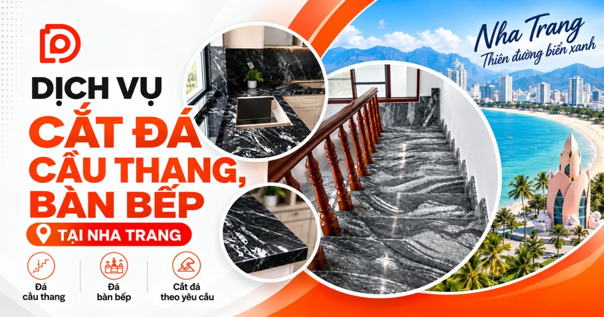 Dịch vụ cắt đá cầu thang, bàn bếp tại Khánh Hòa
