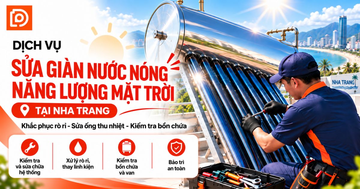 Dịch vụ sửa giàn nước nóng NLMT tại Khánh Hòa