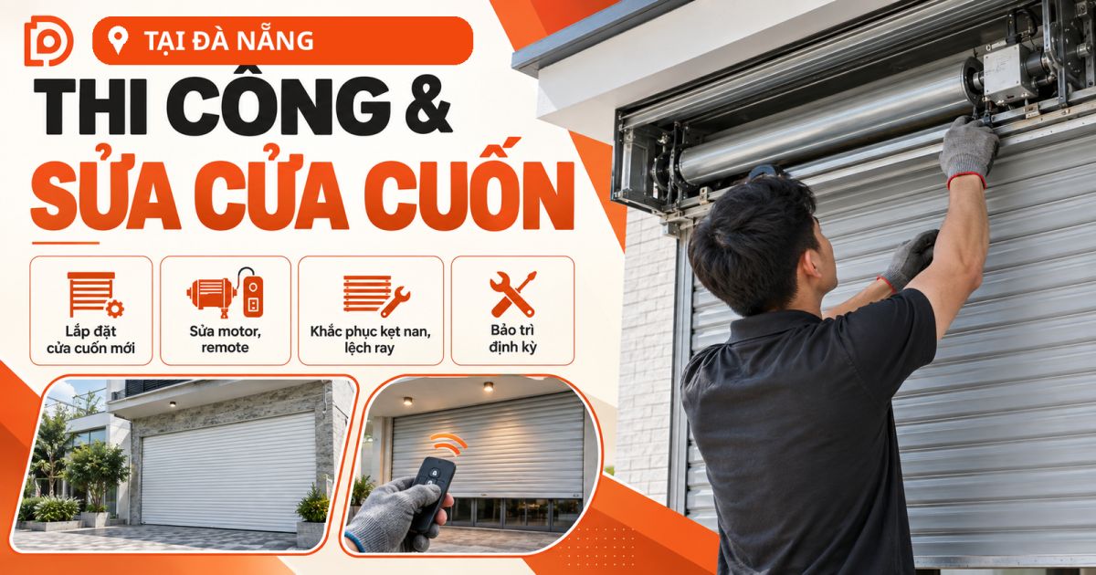 Dịch vụ thi công/ sửa cửa cuốn tại Đà Nẵng