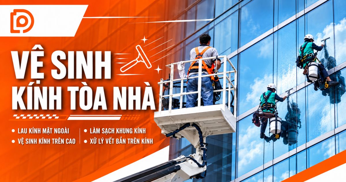 Vệ sinh kính tòa nhà